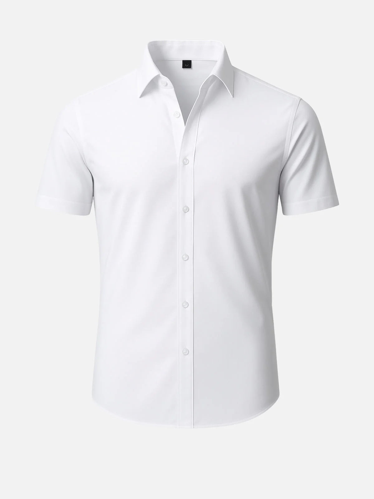 Non-Iron 4-Way Stretch Shirt with Transparent Buttons