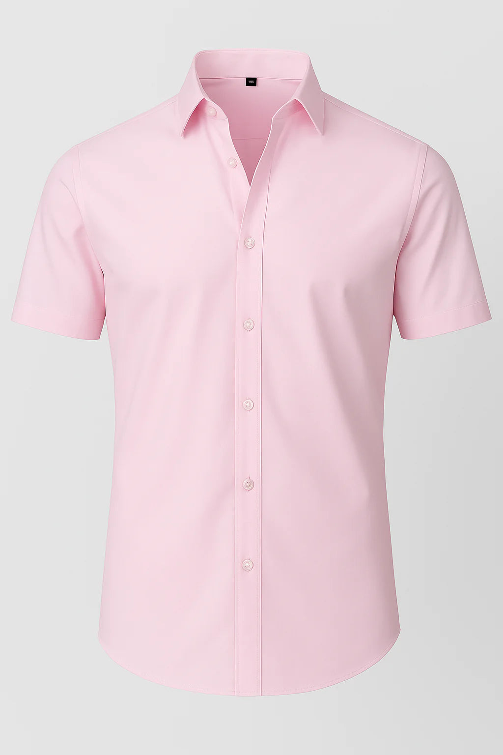 Non-Iron 4-Way Stretch Shirt with Transparent Buttons