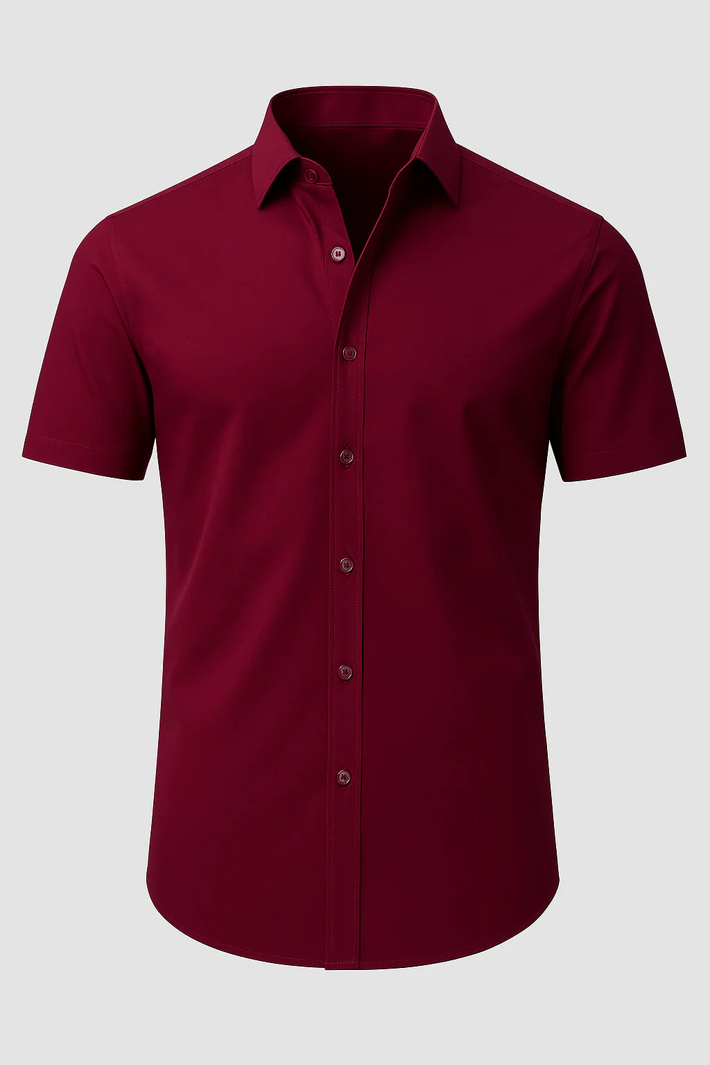 Non-Iron 4-Way Stretch Shirt with Transparent Buttons