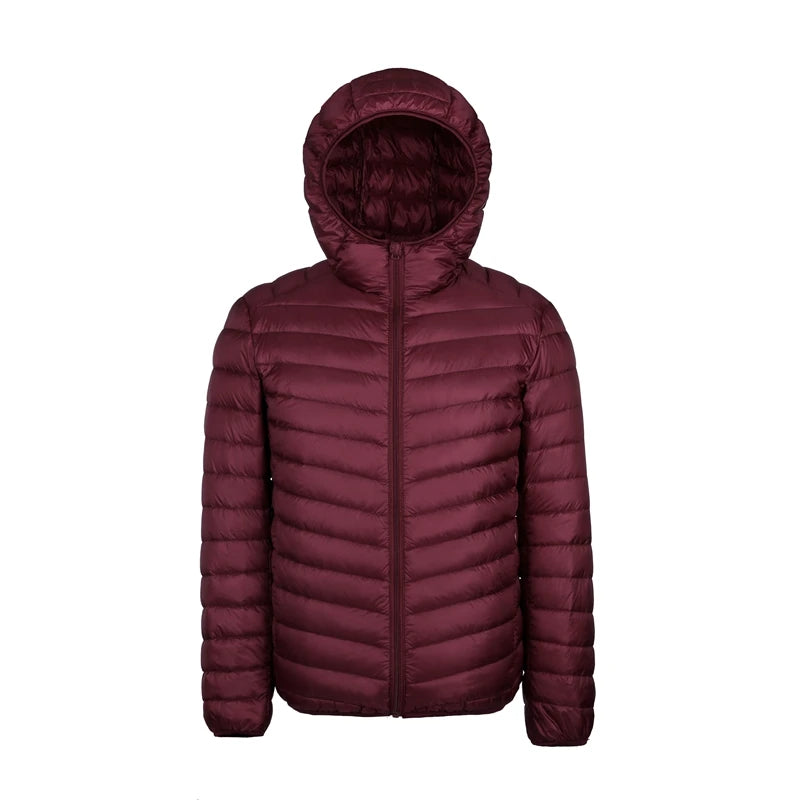 plus 9XL 10XL 11XL down Coat Male Large Size 90% Ultra Light down Jacket Men Lightweigh Warm Coat Hooded Feather Parka
