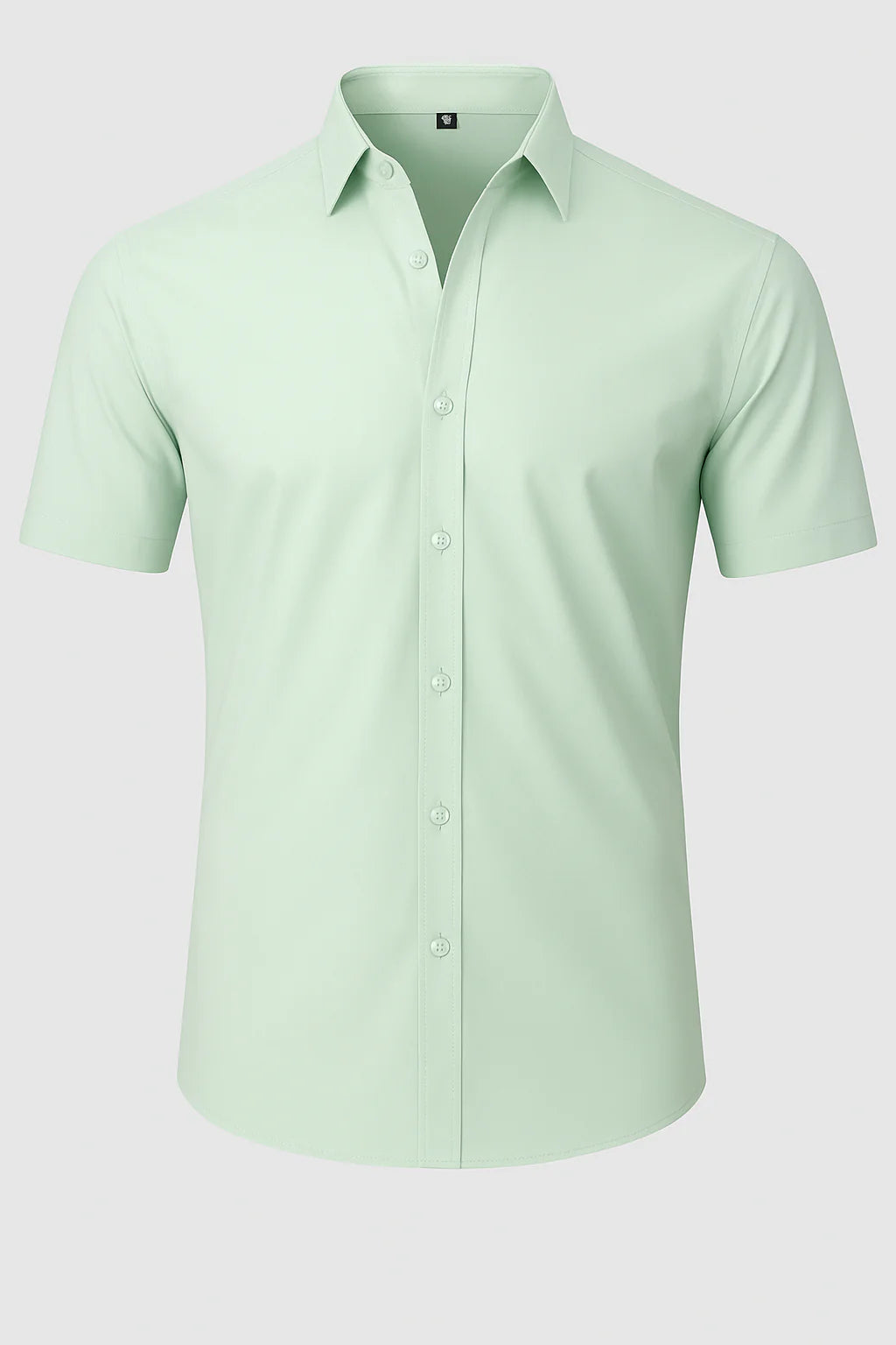 Non-Iron 4-Way Stretch Shirt with Transparent Buttons