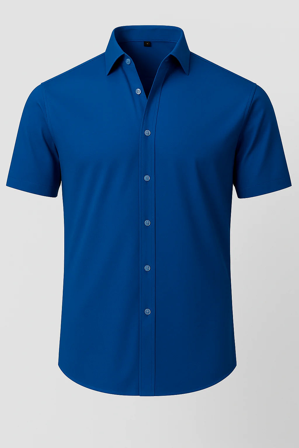 Non-Iron 4-Way Stretch Shirt with Transparent Buttons