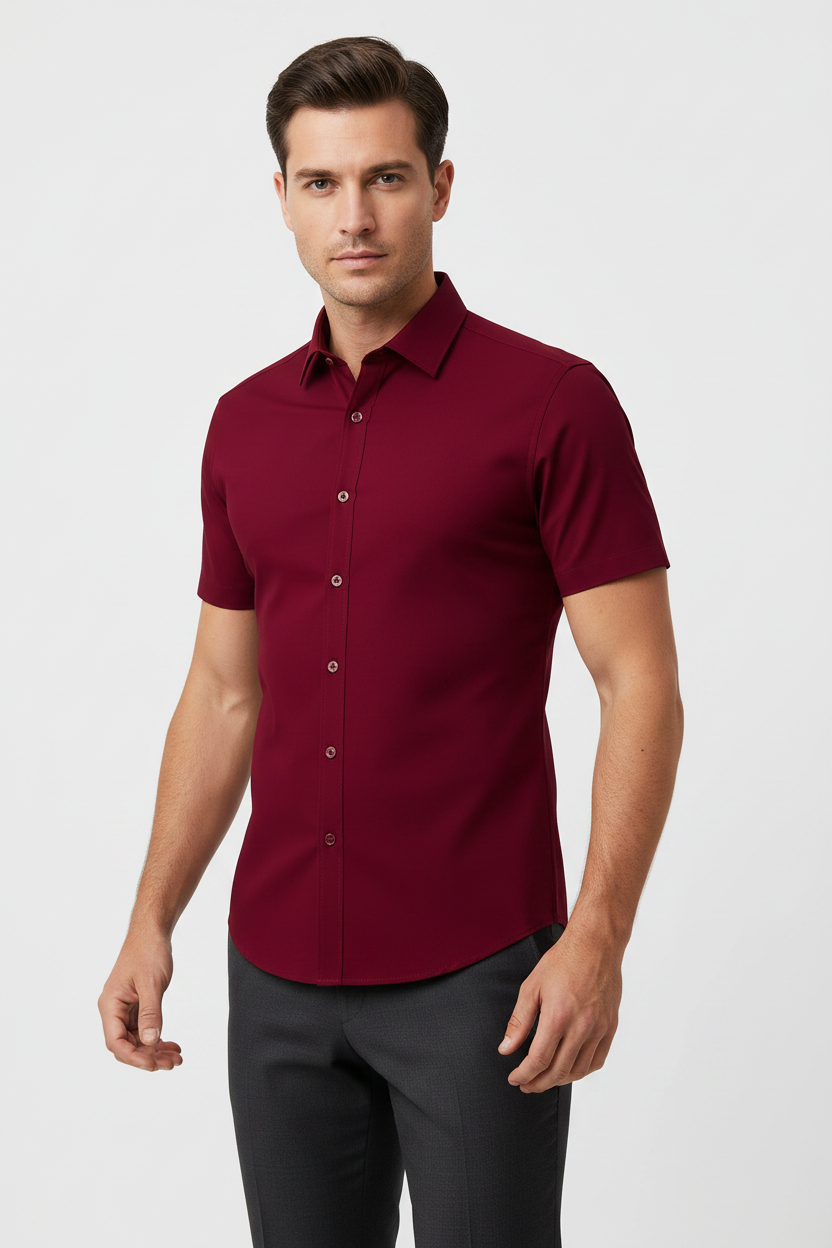 Camisa Burdeos