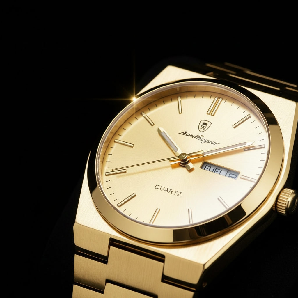 Reloj Luccy dorado - vista frontal