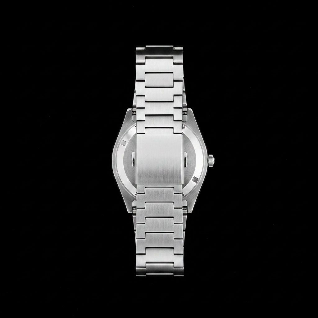 Reloj plateado - vista superior correa